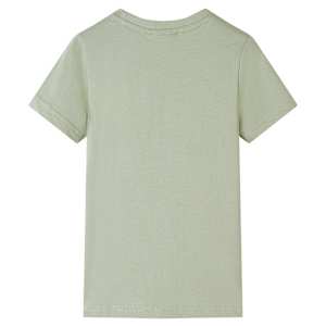 T-shirt pour enfants avec manches courtes kaki clair 92