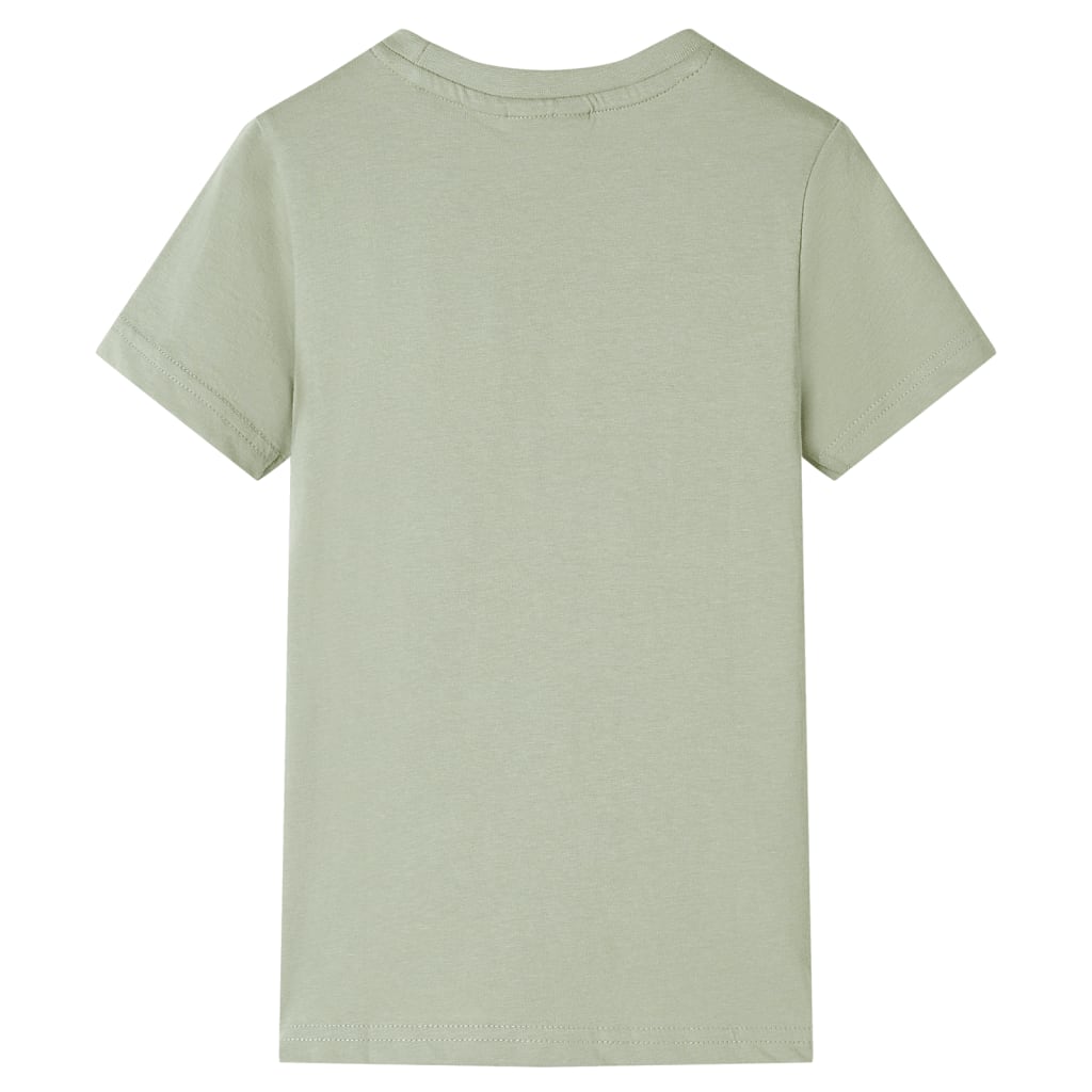 vidaXL Kindershirt met korte mouwen 128 lichtkakikleurig afbeelding