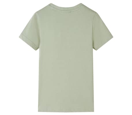 Laste T-s&auml;rk, l&uuml;hikeste varrukatega, hele khaki, 140