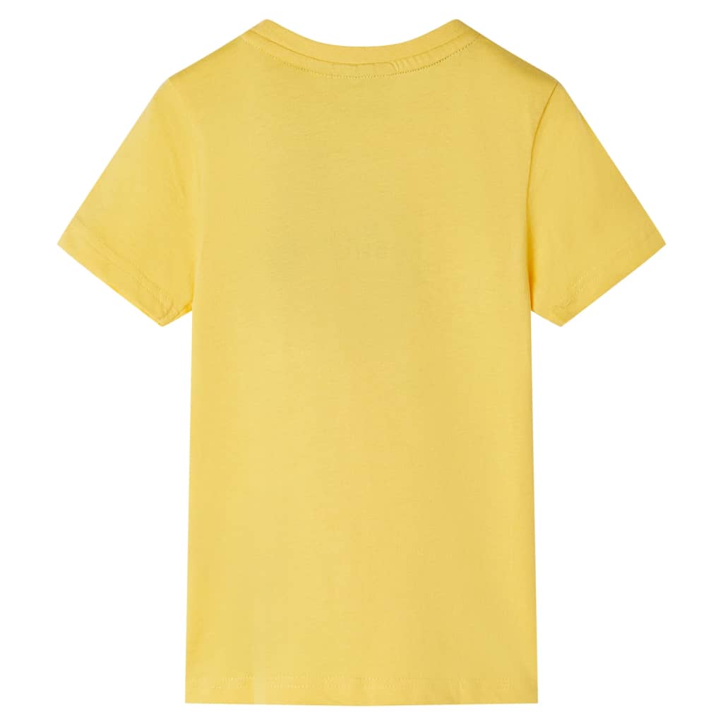 vidaXL Kindershirt met korte mouwen 92 lichtokerkleurig afbeelding