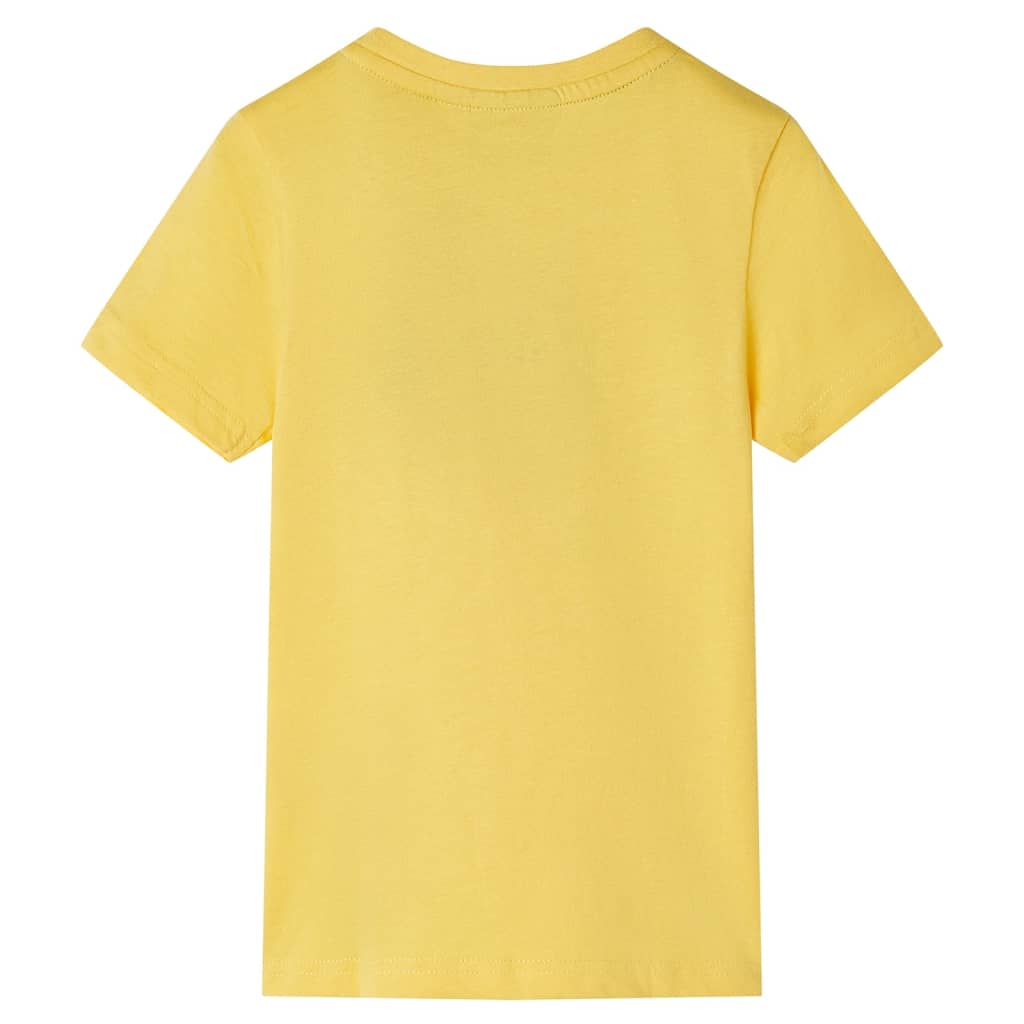 vidaXL Kindershirt met korte mouwen 116 lichtokerkleurig afbeelding