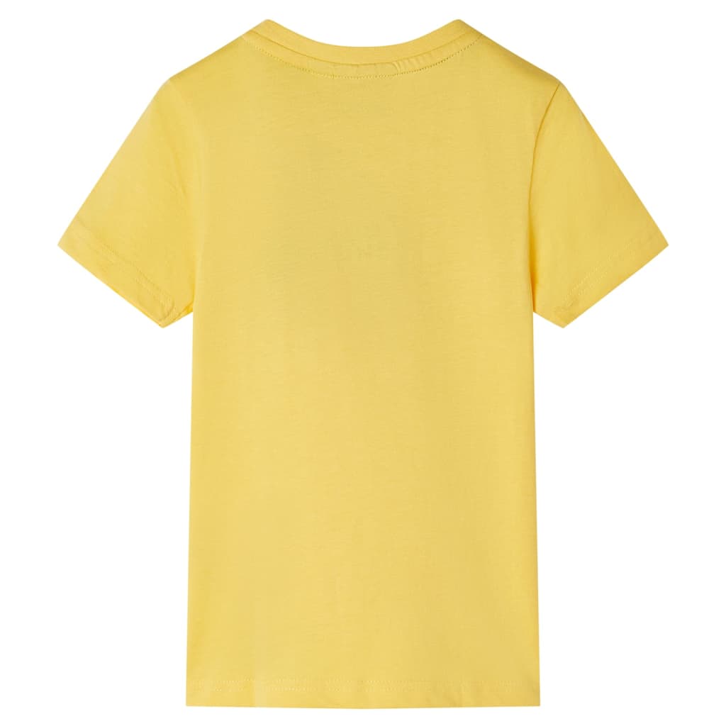 vidaXL Kindershirt met korte mouwen 140 lichtokerkleurig afbeelding