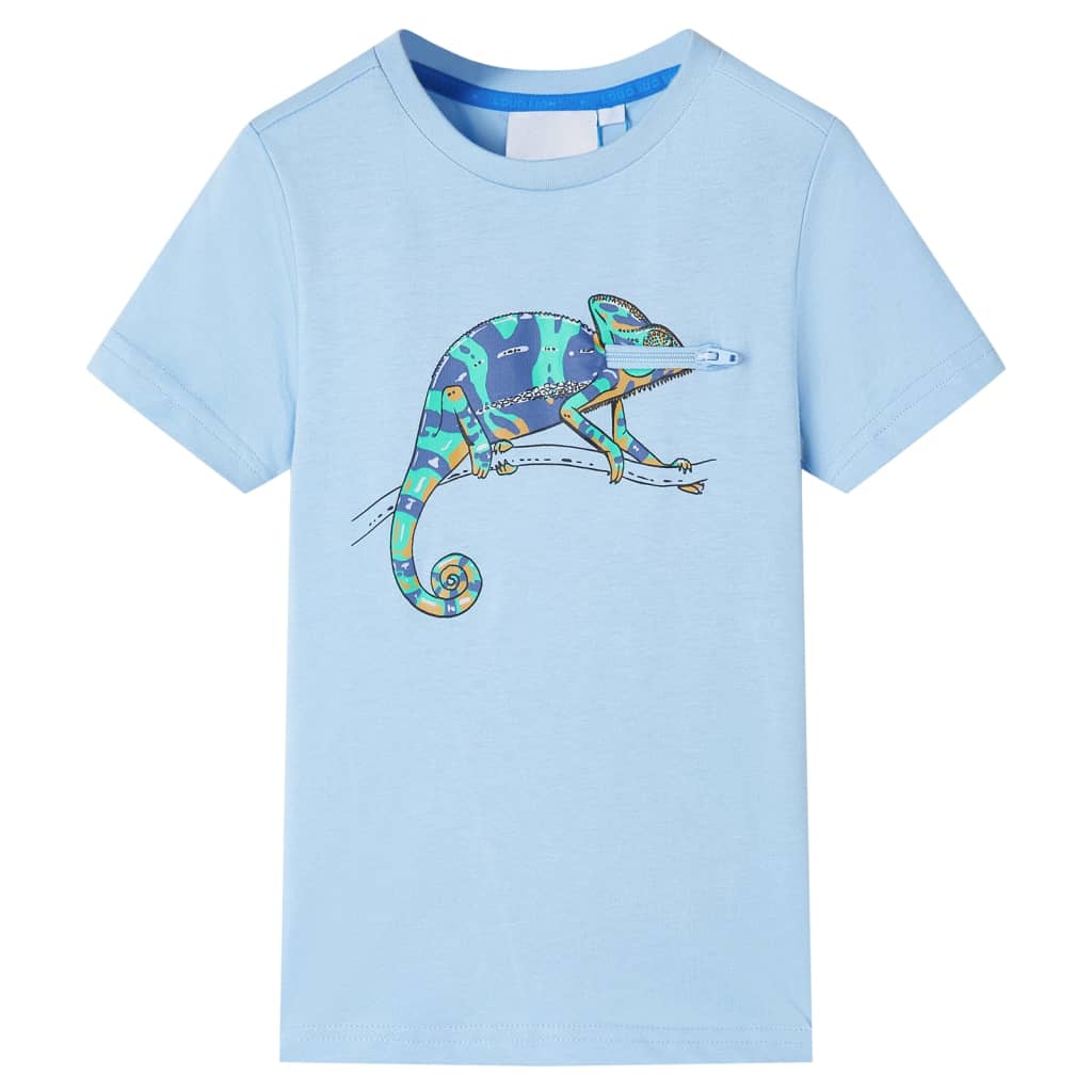 Tricou pentru copii cu mâneci scurte, albastru deschis, 92