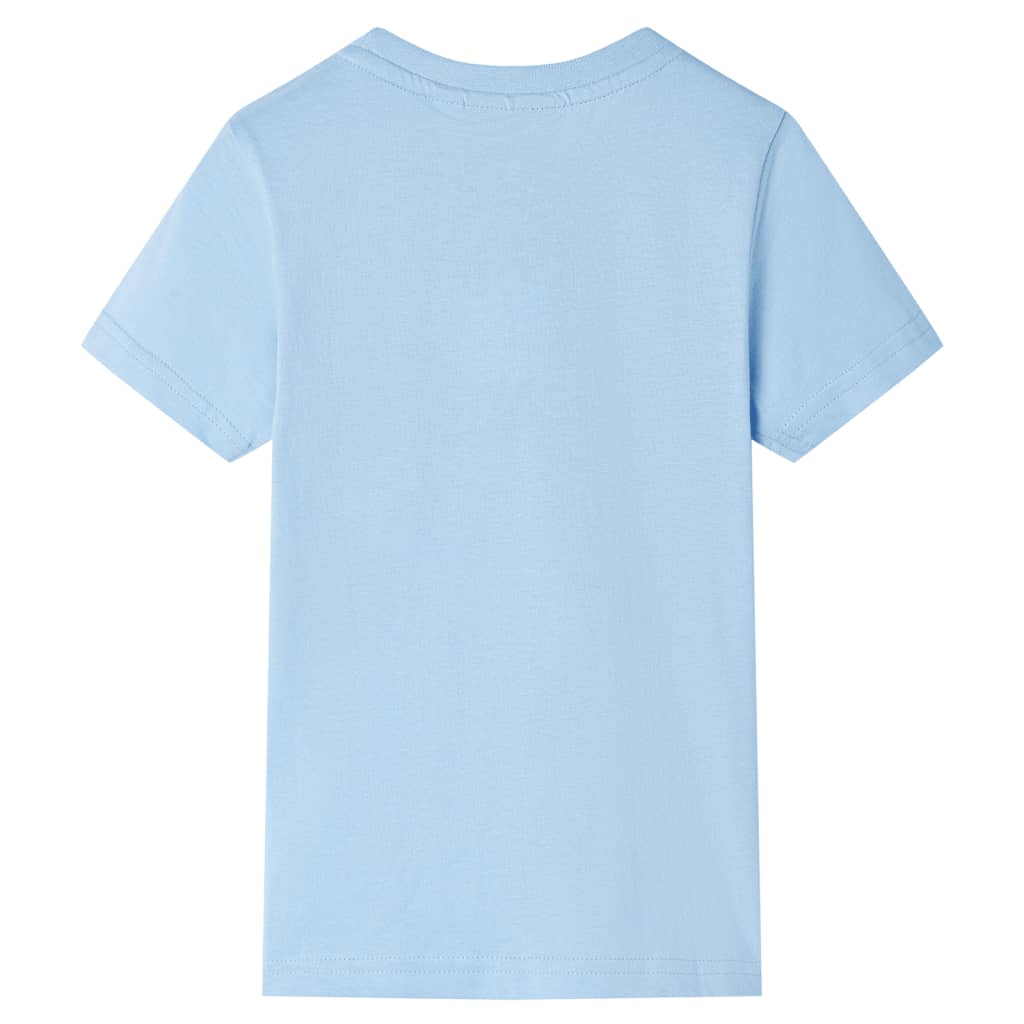 vidaXL Kindershirt met korte mouwen 92 lichtblauw afbeelding