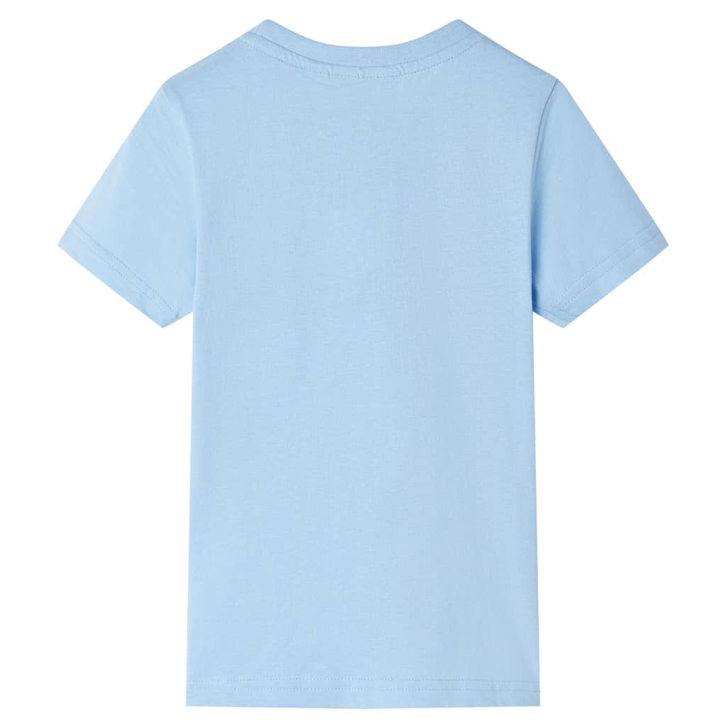 vidaXL Kindershirt met korte mouwen 104 lichtblauw afbeelding
