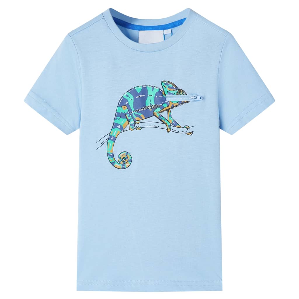 Tricou pentru copii cu mâneci scurte, albastru deschis, 116