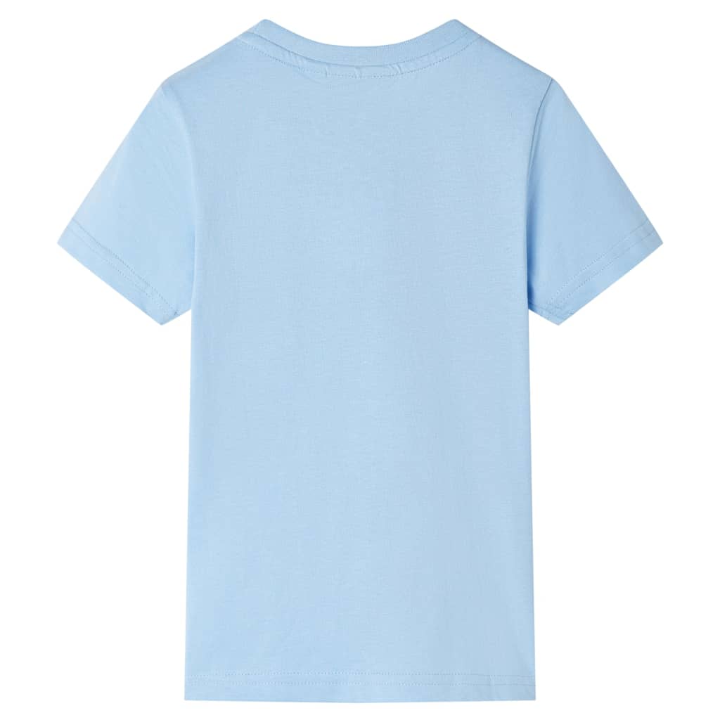 vidaXL Kindershirt met korte mouwen 116 lichtblauw afbeelding
