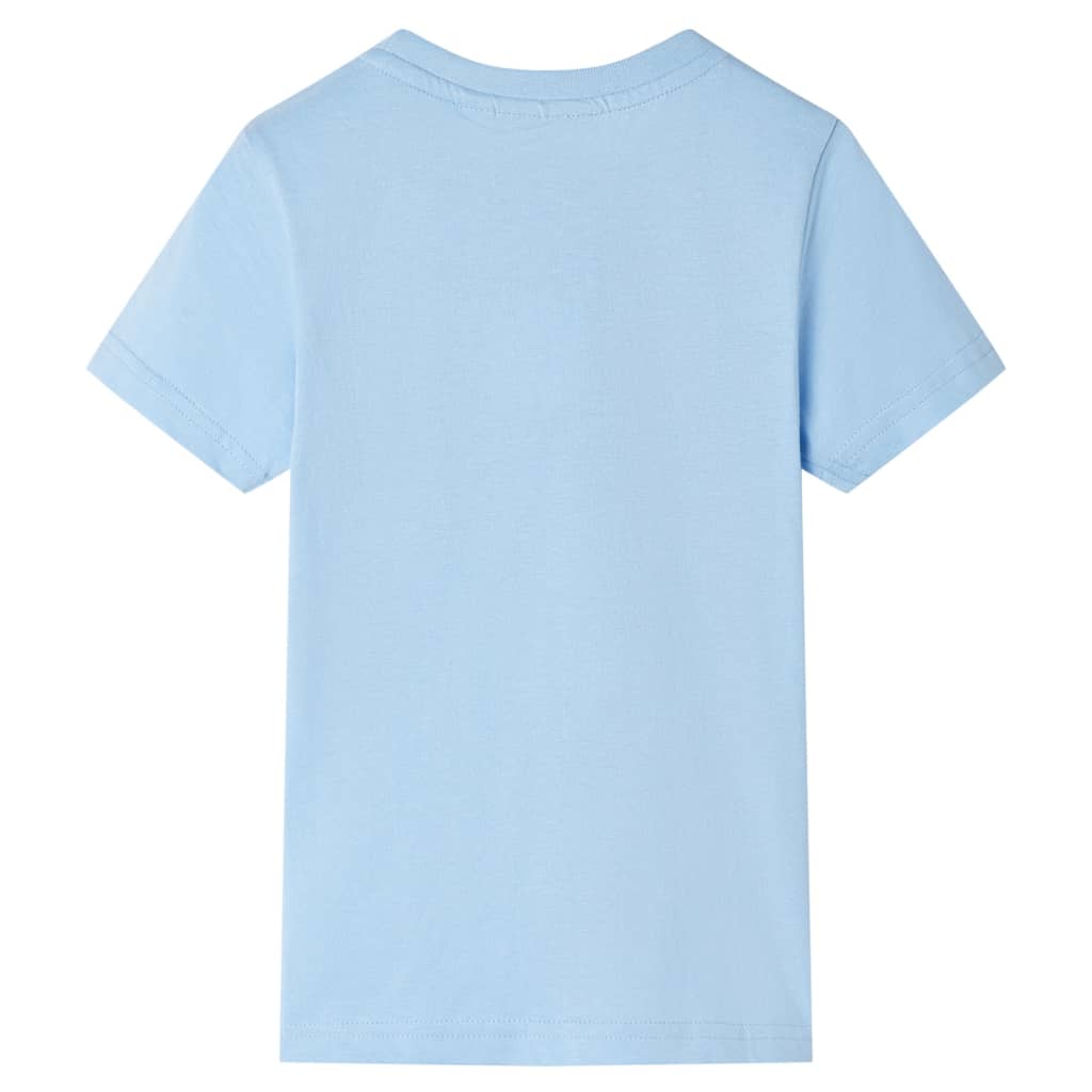 vidaXL Kindershirt met korte mouwen 128 lichtblauw afbeelding