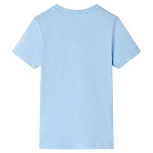 T-shirt pour enfants avec manches courtes bleu clair 128