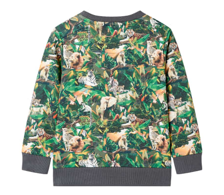 Sudadera infantil azul petr&oacute;leo claro 92