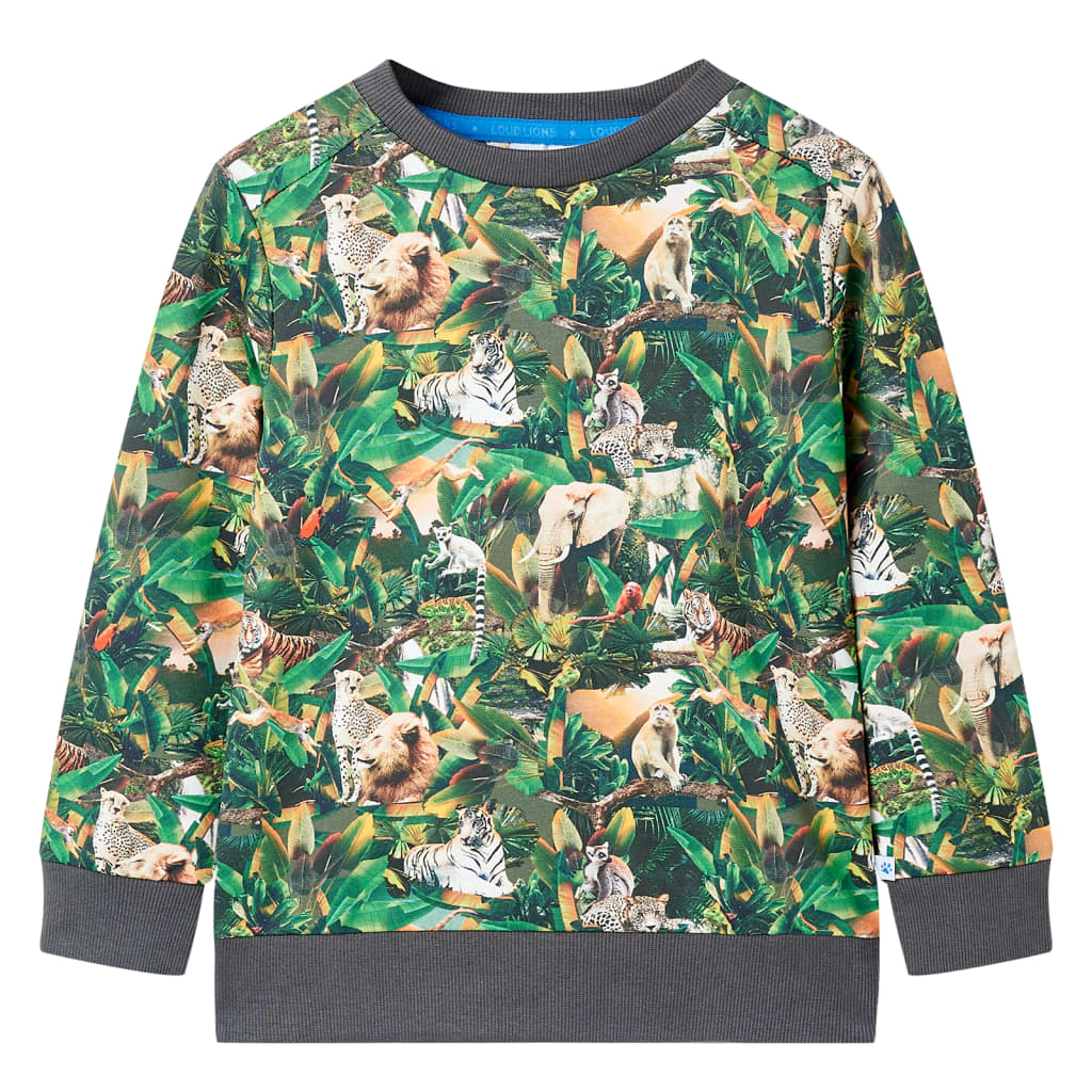 vidaXL Kinder-Sweatshirt Dschungel-Motiv 140