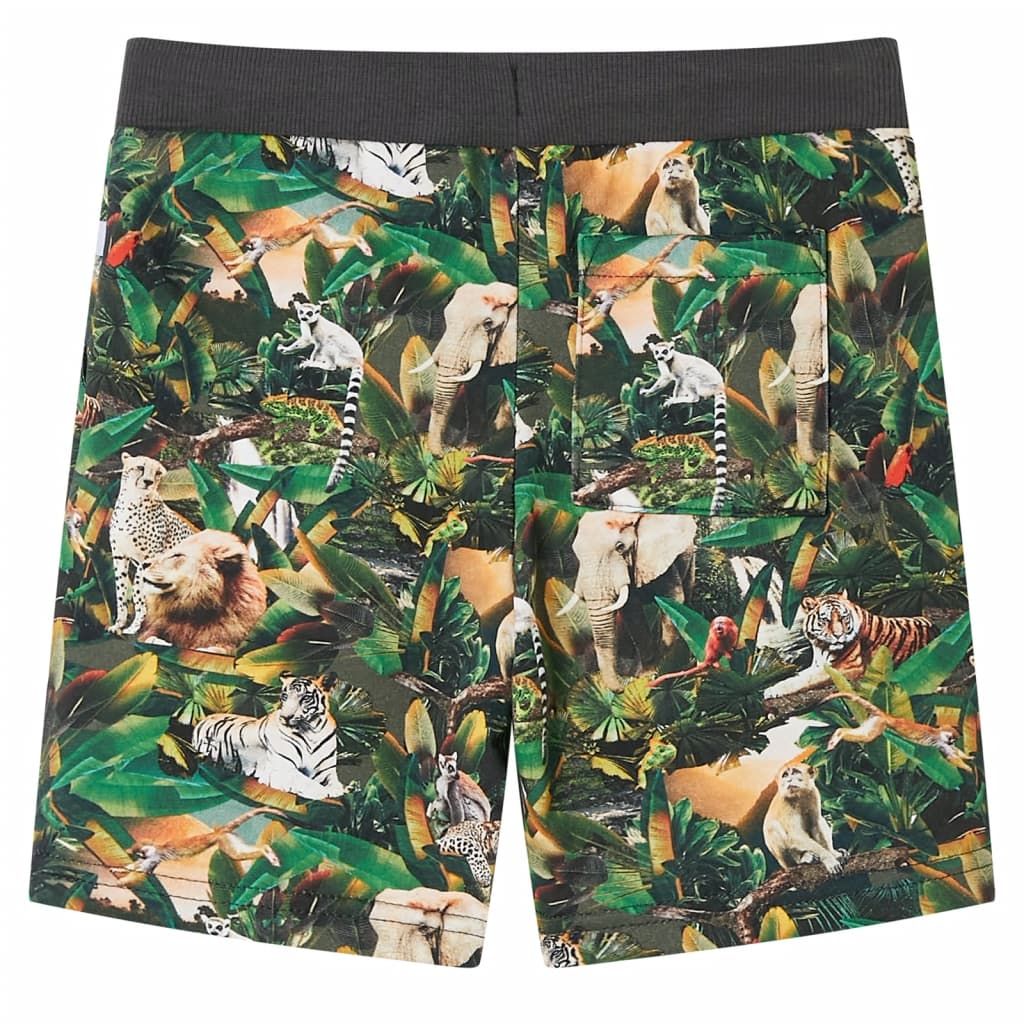 vidaXL Kindershort met trekkoord 92 oudpetrol afbeelding