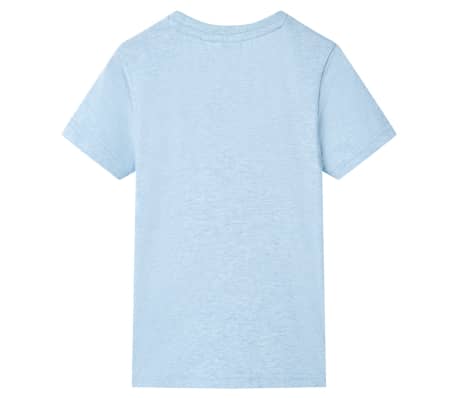 Kinder-T-Shirt Hellblau Melange 92