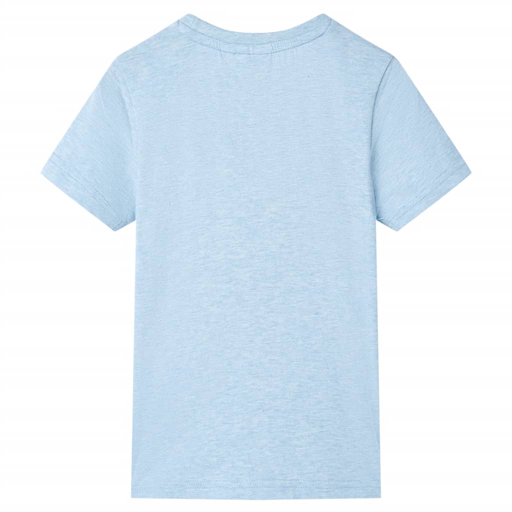 vidaXL Kindershirt 104 gemêleerd zachtblauw afbeelding