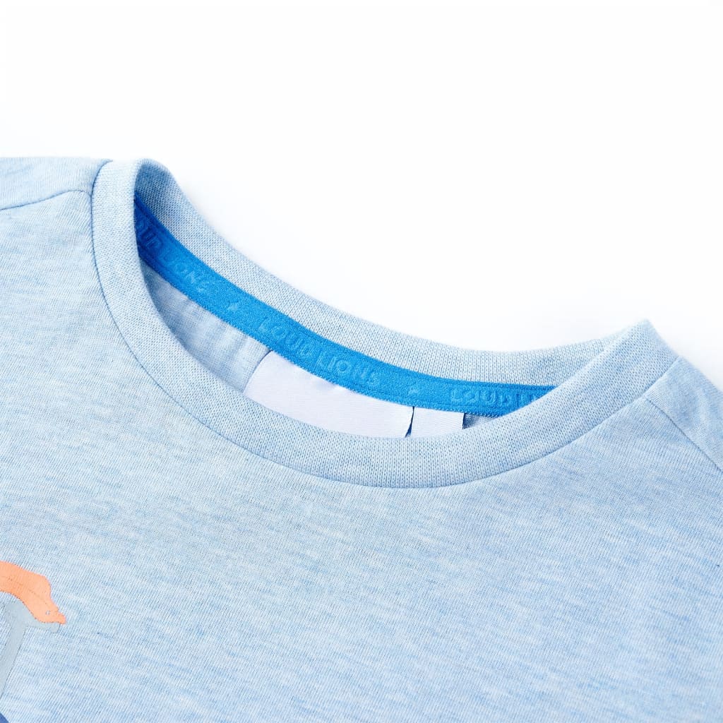 Thumbnail - vidaXL Kinder-T-Shirt Hellblau Melange 104