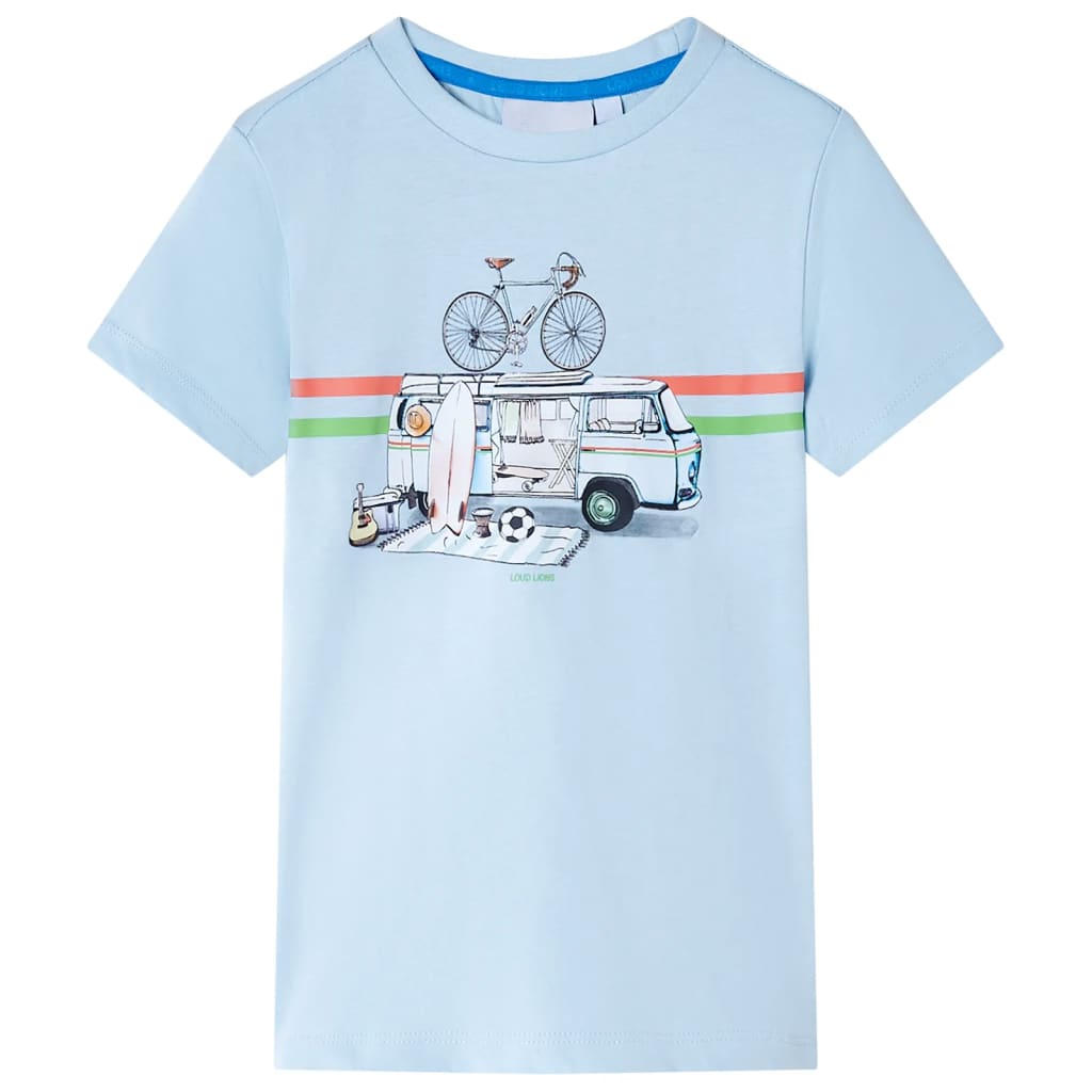 vidaXL Kinder-T-Shirt Hellblau 140