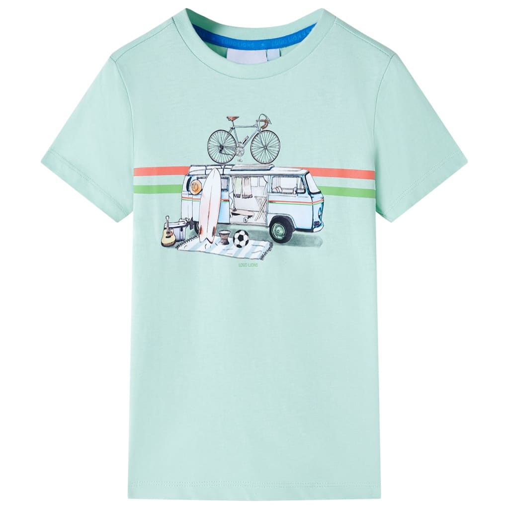 vidaXL Kinder-T-Shirt Helles Minzgrün 92