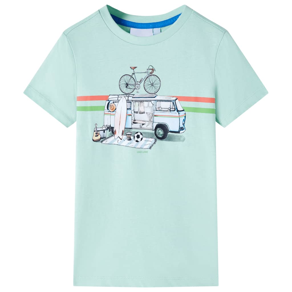 vidaXL Kinder-T-Shirt Helles Minzgrün 116