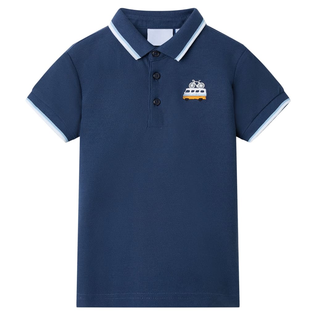 Tricou polo pentru copii, albastru închis, 104