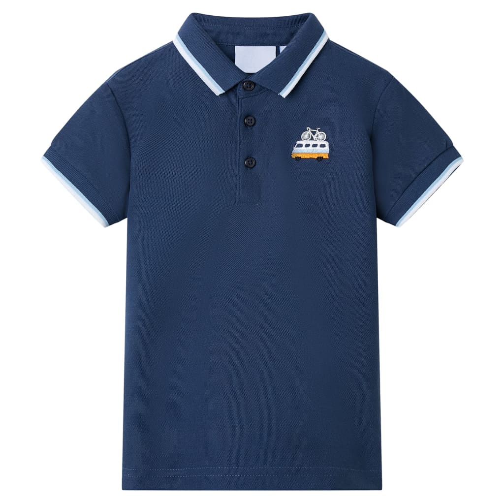 vidaXL Kinder-Poloshirt Dunkelblau 116