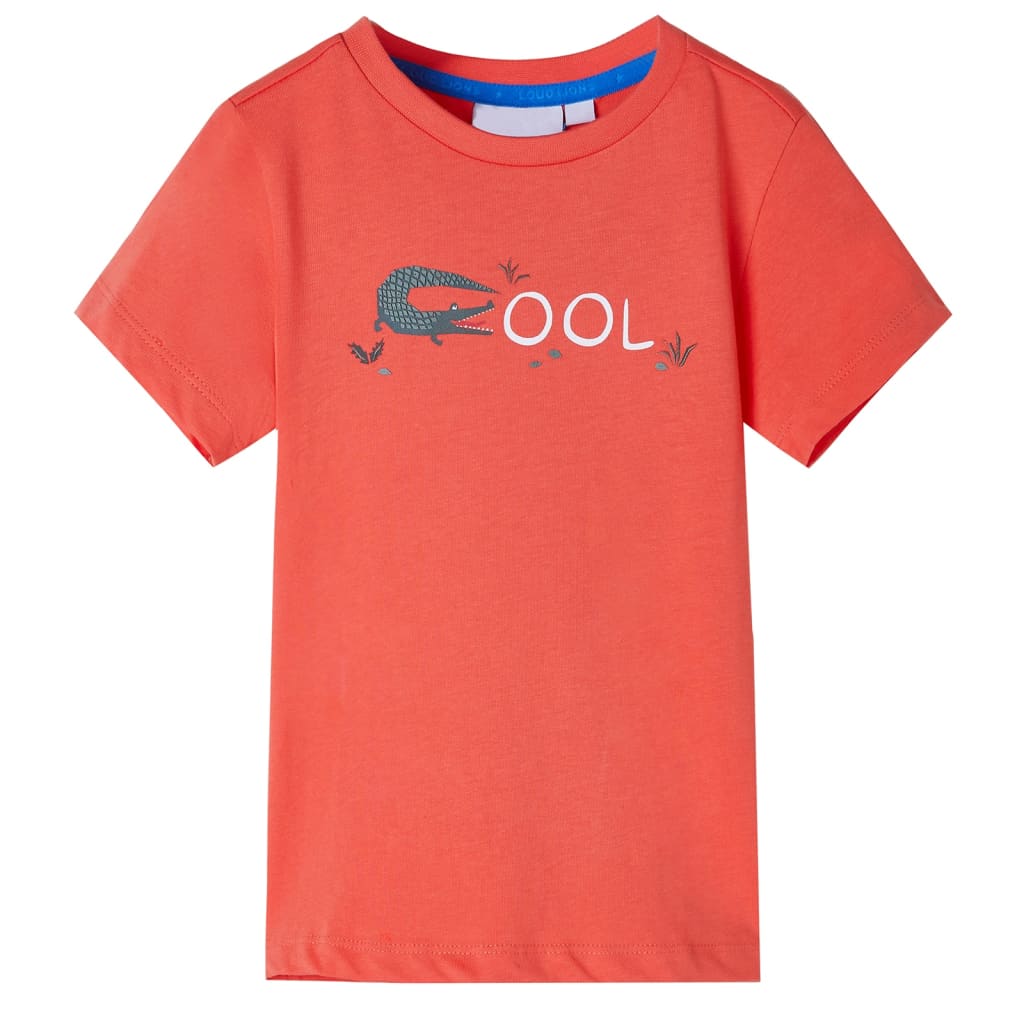 Tricou pentru copii cu mâneci scurte roșu deschis 104