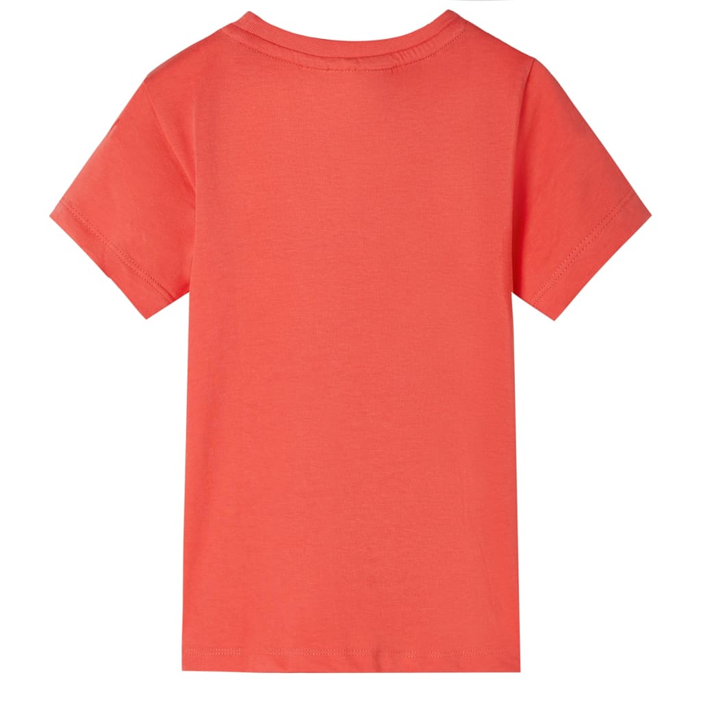 vidaXL Kindershirt met korte mouwen 128 lichtrood afbeelding