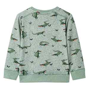 Sweatshirt para crian&ccedil;a cor caqui-claro mesclado 128