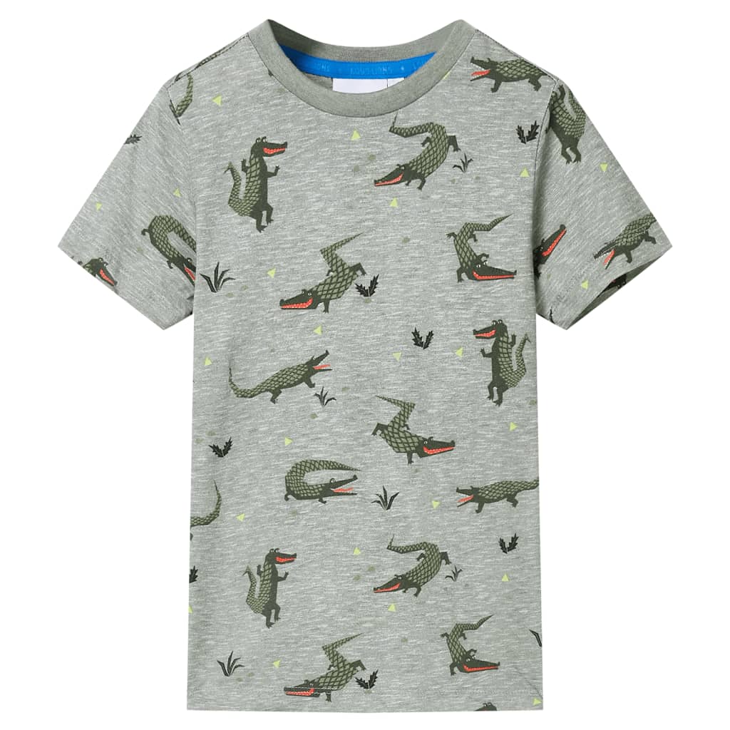 vidaXL Kinder-T-Shirt Helles Khaki Melange 92