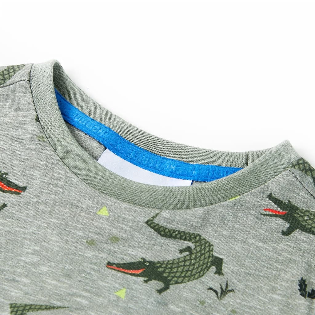 Thumbnail - vidaXL Kinder-T-Shirt Helles Khaki Melange 92