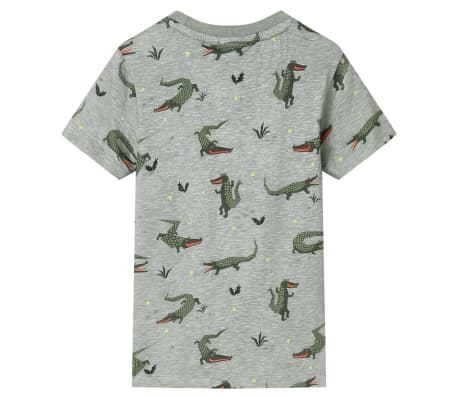 Kindershirt 104 gem&ecirc;leerd lichtkaki