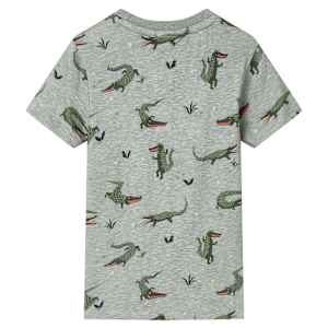 Kindershirt 104 gem&ecirc;leerd lichtkaki