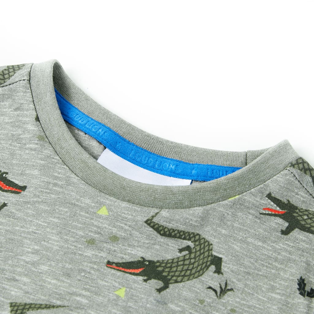 Thumbnail - vidaXL Kinder-T-Shirt Helles Khaki Melange 116