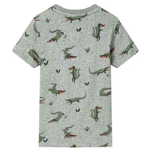 Kindershirt 128 gem&ecirc;leerd lichtkaki