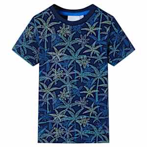 Otroška majica s kratkimi rokavi mornarsko modra 128