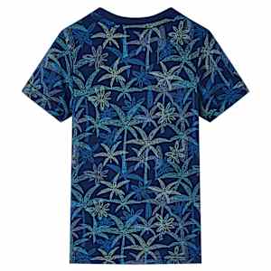 T-shirt infantil azul-escuro 128