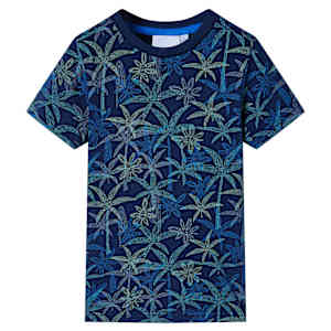 Otroška majica s kratkimi rokavi mornarsko modra 140