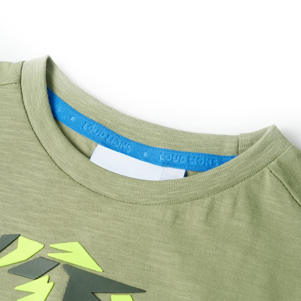Thumbnail - vidaXL Kinder-T-Shirt Helles Khaki 128