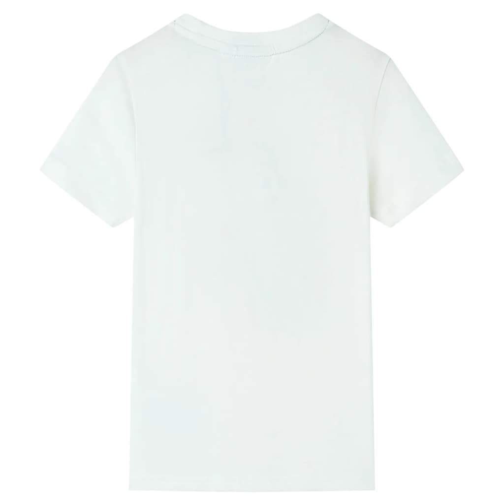 vidaXL Kindershirt met korte mouwen 92 ecru afbeelding