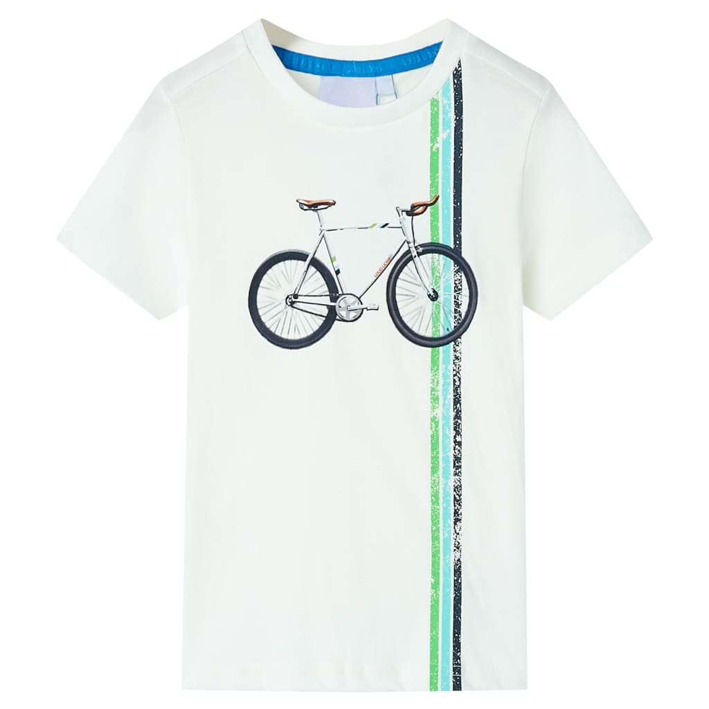 vidaXL Kinder-Kurzarmshirt Ecru 128