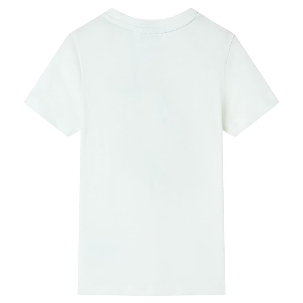 vidaXL Kindershirt met korte mouwen 140 ecru afbeelding