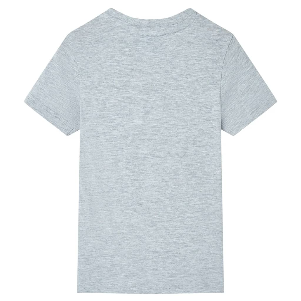 vidaXL Kindershirt met korte mouwen 92 grijs afbeelding