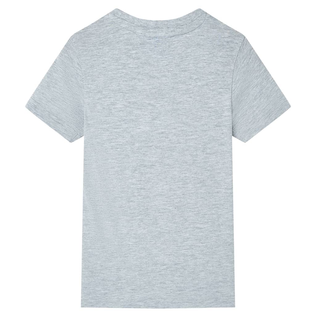 vidaXL Kindershirt met korte mouwen 104 grijs afbeelding