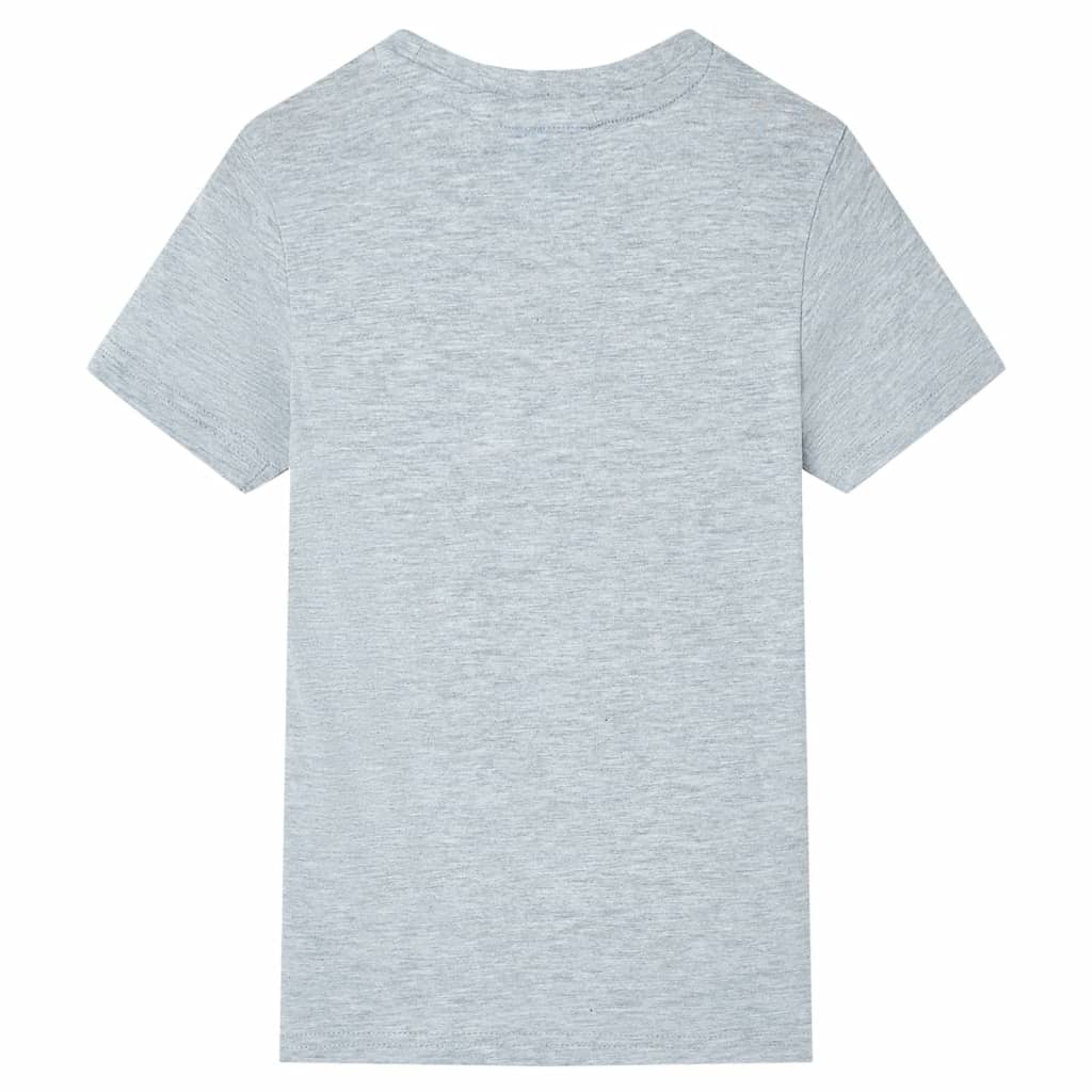 vidaXL Kindershirt met korte mouwen 128 grijs afbeelding