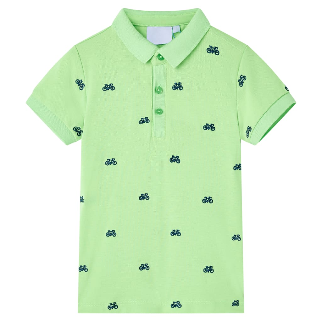 Tricou polo pentru copii, verde neon, 92