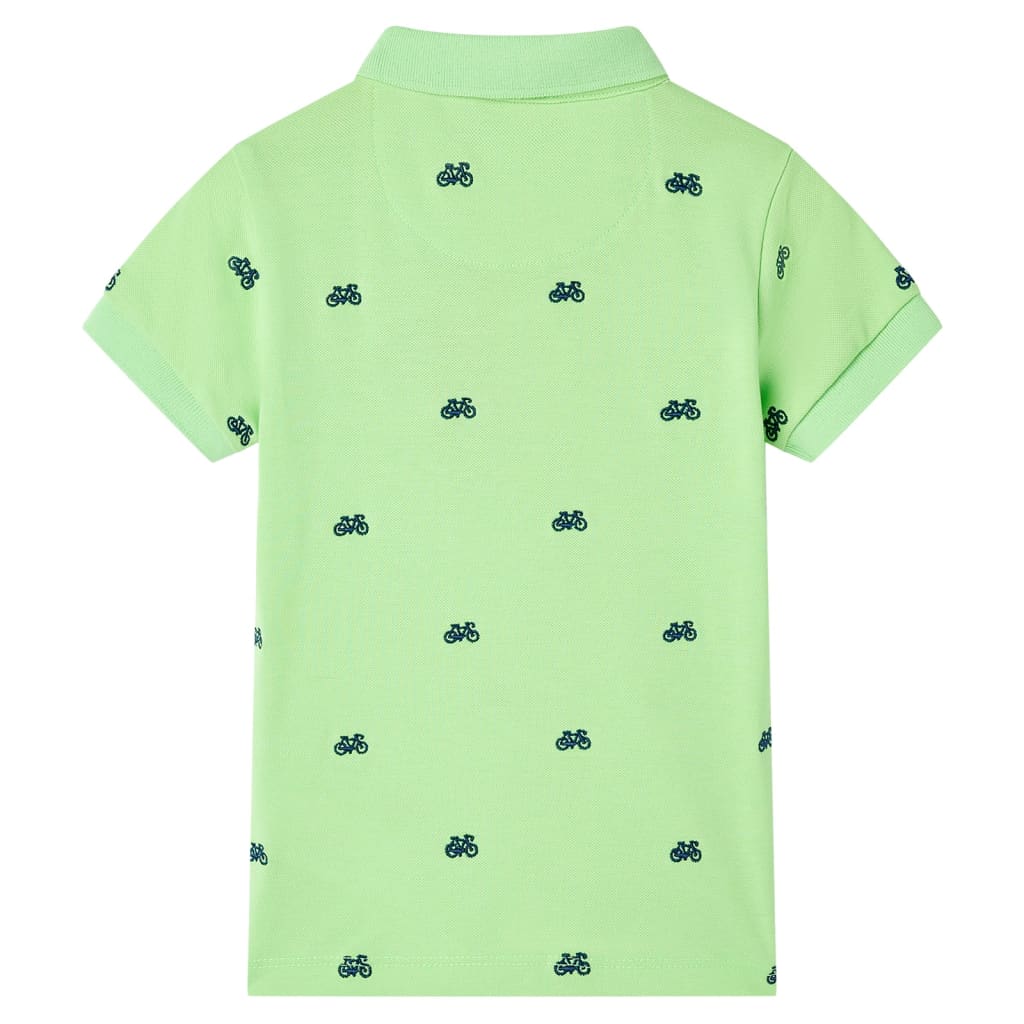 vidaXL Kinderpoloshirt 128 neongroen afbeelding