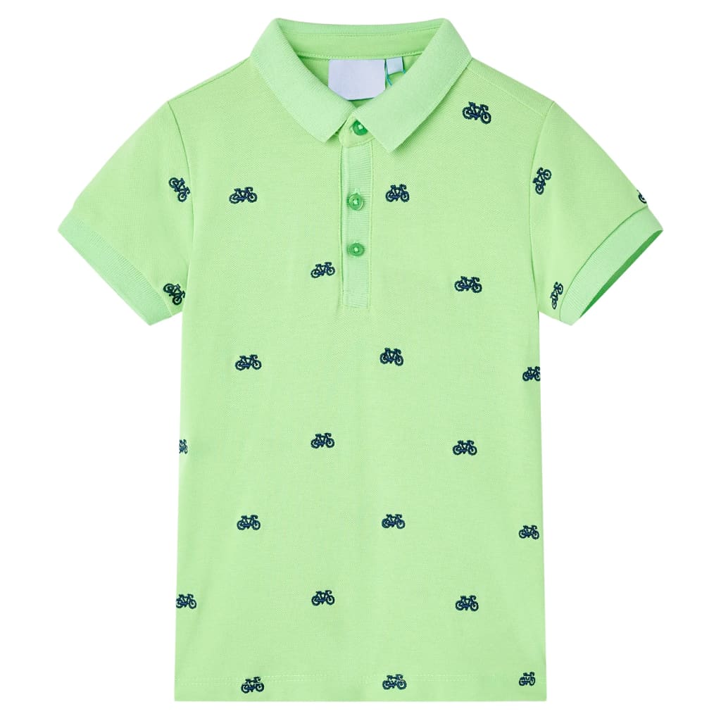 vidaXL Kids'Polo Shirt Neon Green 92 Green 140