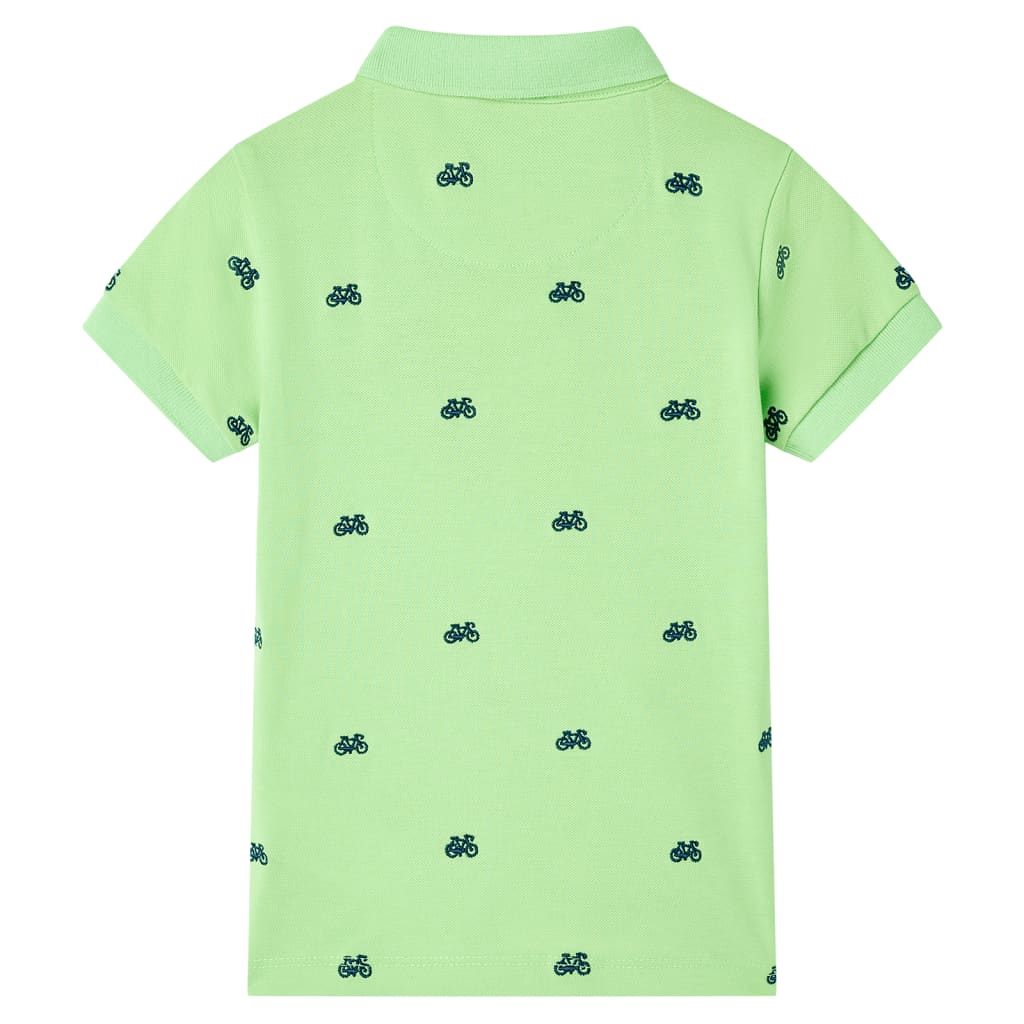 vidaXL Kinderpoloshirt 140 neongroen afbeelding