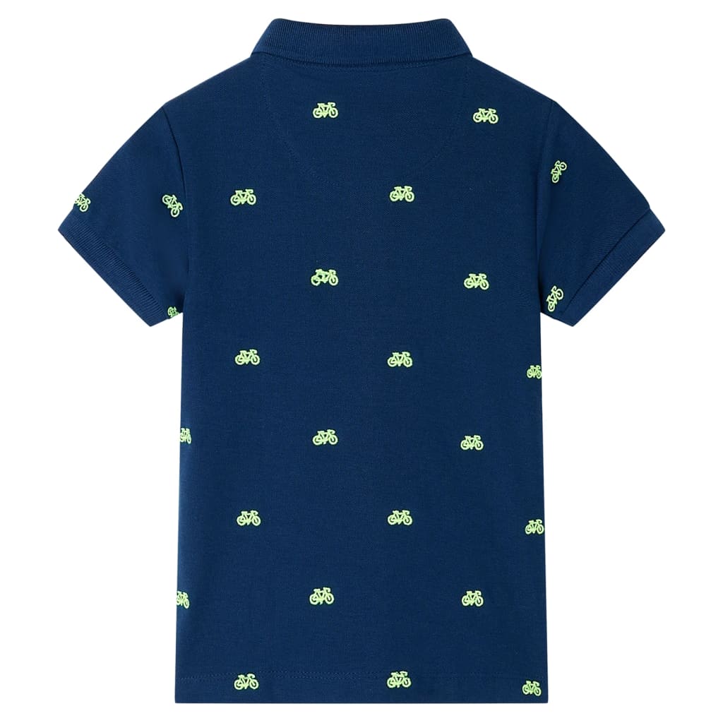 vidaXL Kinderpoloshirt 104 marineblauw afbeelding