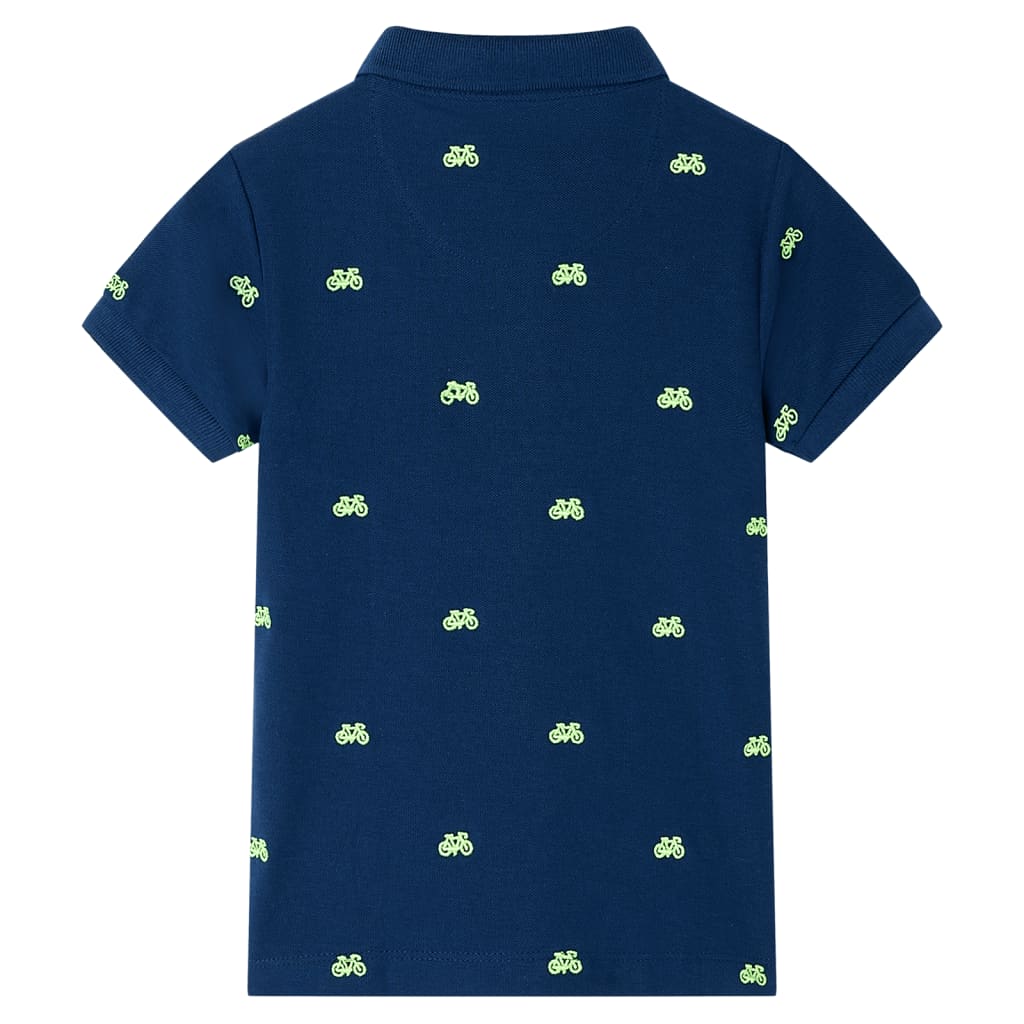 vidaXL Kinderpoloshirt 116 marineblauw afbeelding
