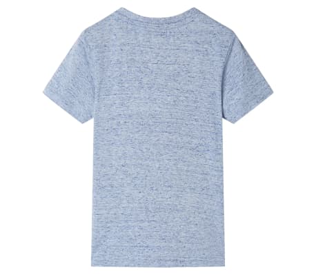 T-shirt pour enfants avec manches courtes m&eacute;lange bleu 92